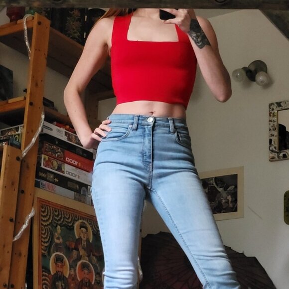Seek the label bandage red crop top - S - Picture 2 of 5